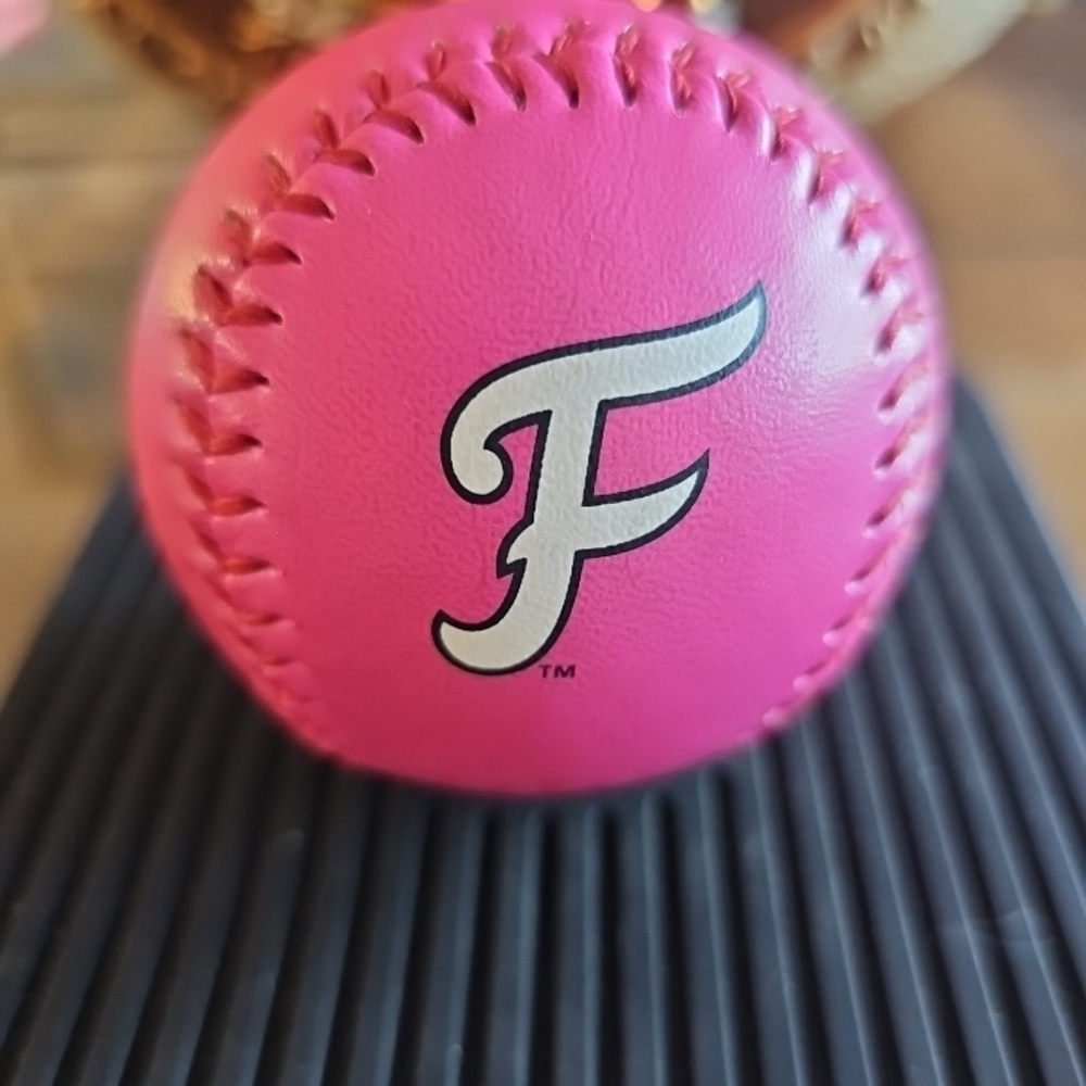 Pink Baseball with F Logo